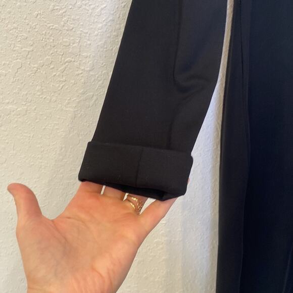 Ann Taylor Black Collared Half Button Down Midi Shirt Dress NWT Sz M Rayon - Picture 5 of 12